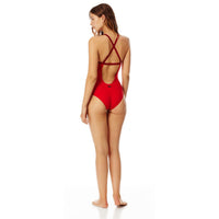 ROUGE LAQUE MAILLOT DE BAIN FEINTE FEMME