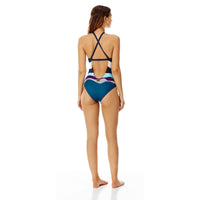 BLEU MARINE MAILLOT DE BAIN FEINTE FEMME