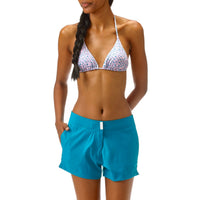 BLEU DE PRUSSE SHORTY FERISE FEMME