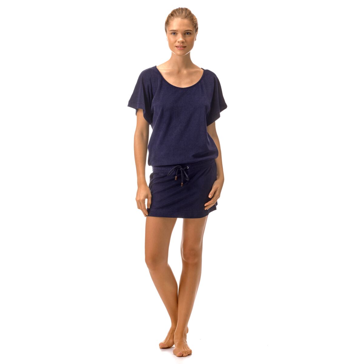 BLEU MARINE ROBE FILOU FEMME