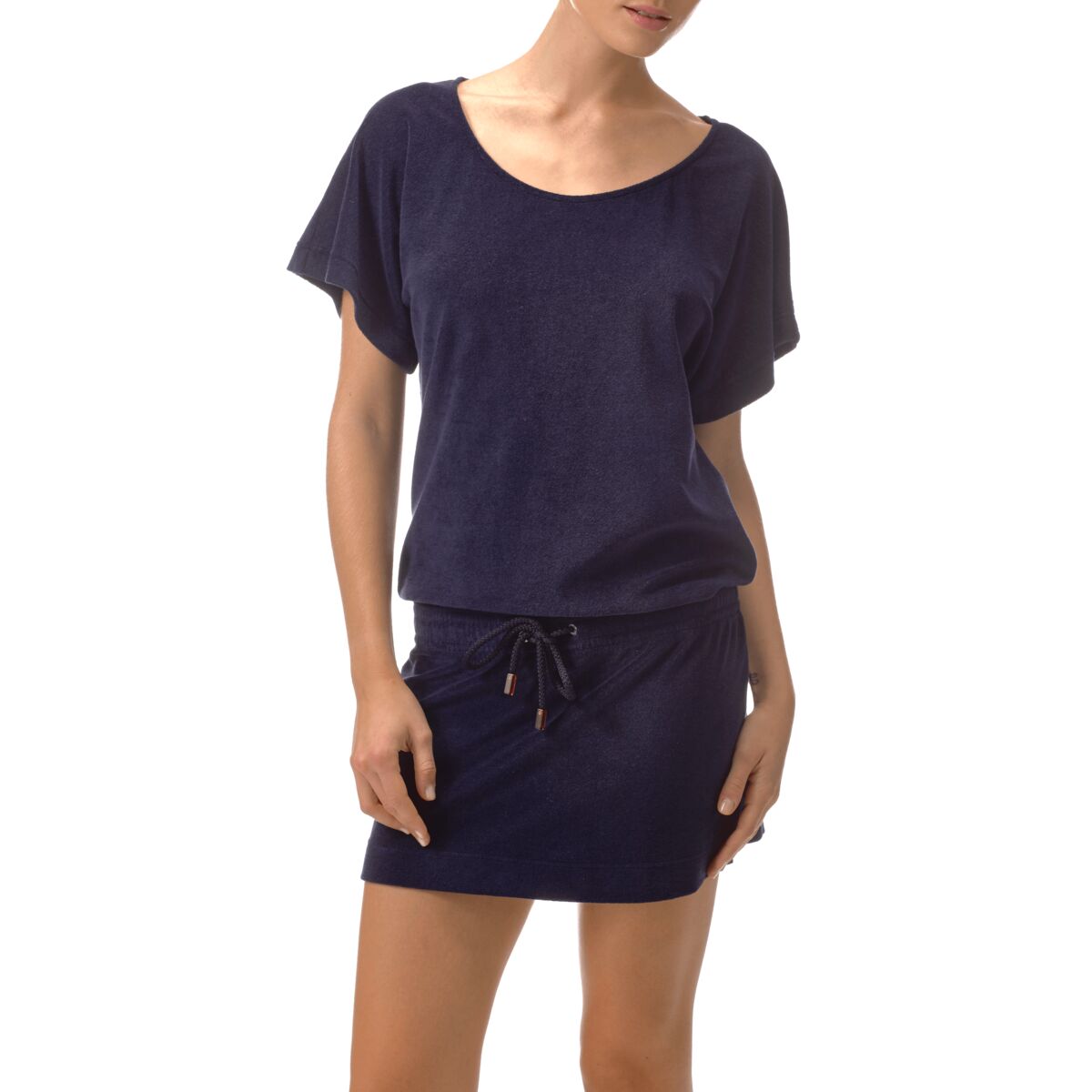 BLEU MARINE ROBE FILOU FEMME