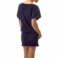 BLEU MARINE ROBE FILOU FEMME