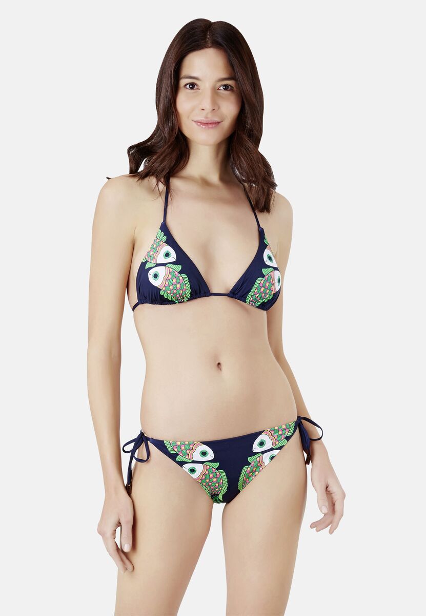 BLEU MARINE MAILLOT DE BAIN FLEUR FEMME