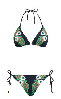 BLEU MARINE MAILLOT DE BAIN FLEUR FEMME