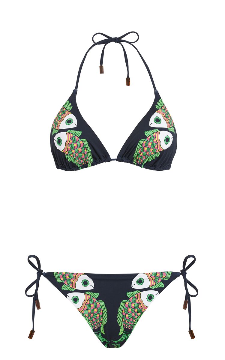 BLEU MARINE MAILLOT DE BAIN FLEUR FEMME