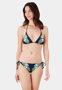 BLEU MARINE MAILLOT DE BAIN FLORE FEMME