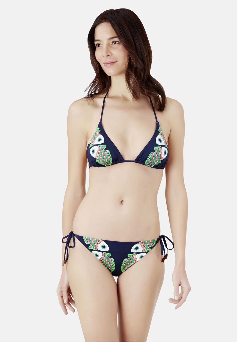 BLEU MARINE MAILLOT DE BAIN FLORE FEMME