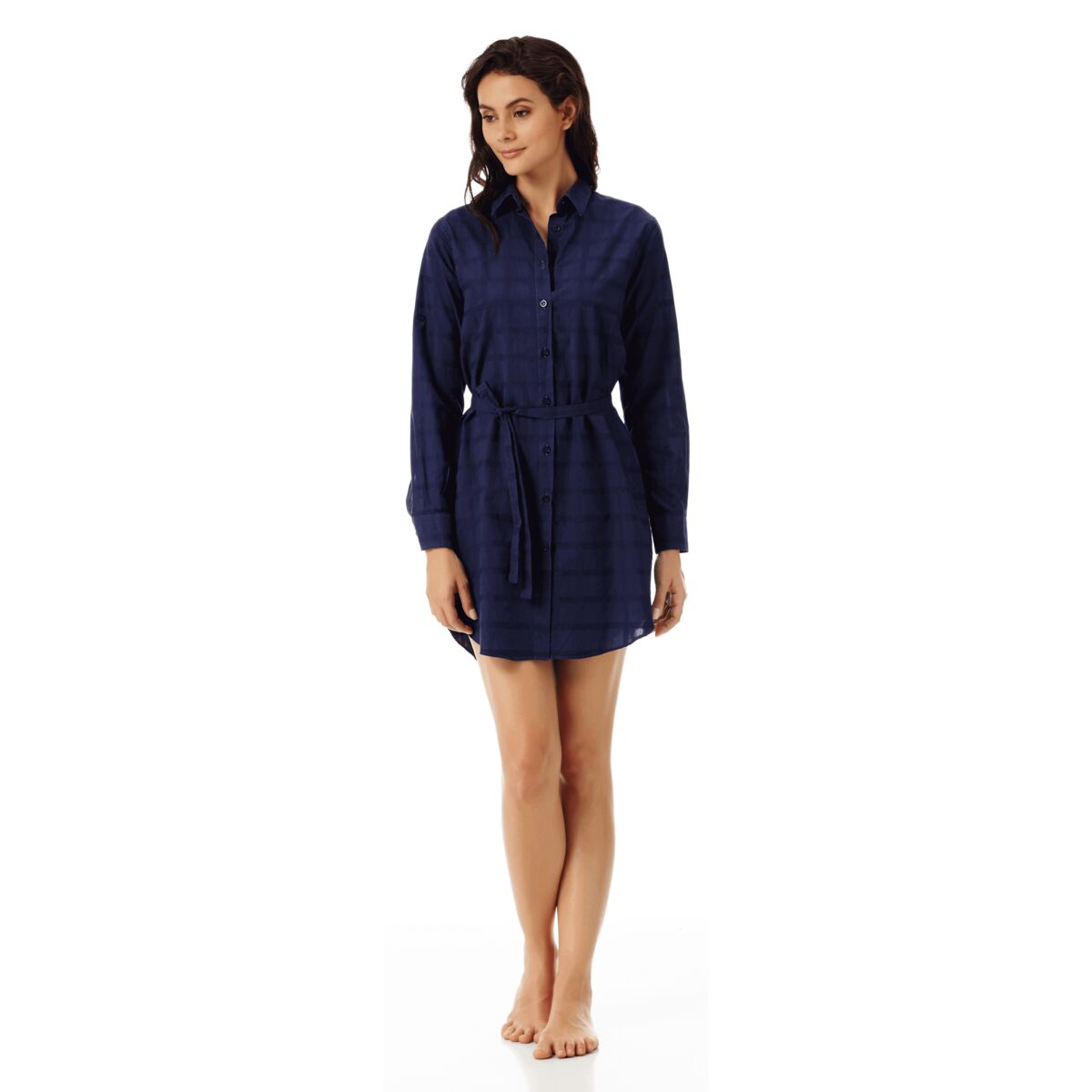 BLEU MARINE ROBE CHEMISE FLORENCE FEMME