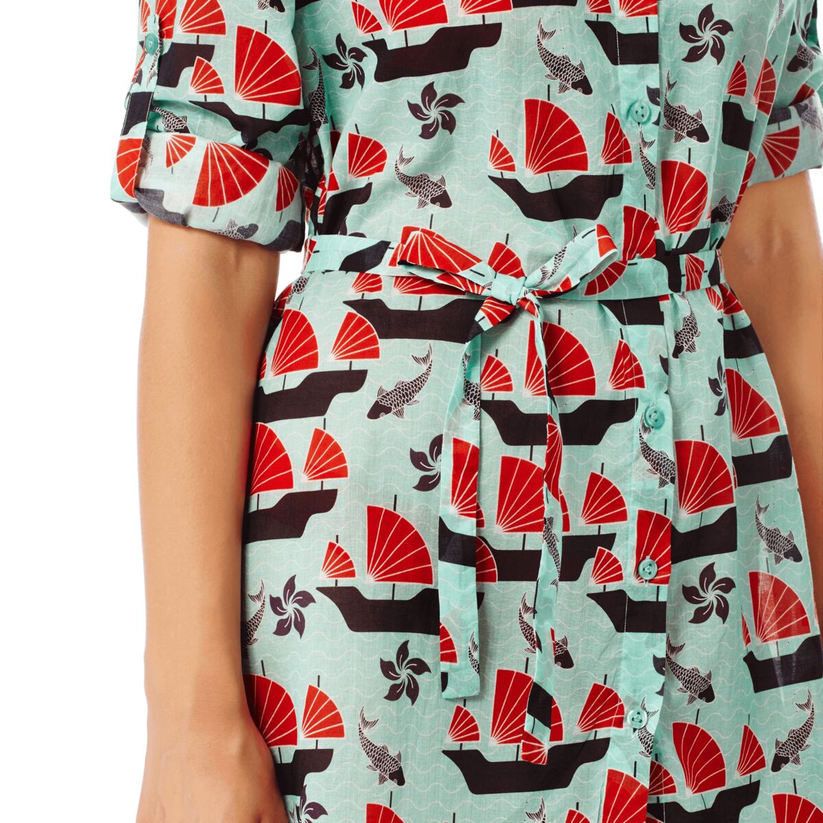 MENTHE ROBE CHEMISE FLORENCE FEMME