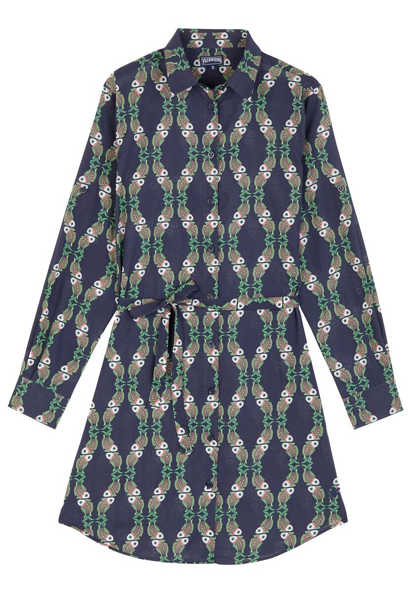 BLEU MARINE ROBE CHEMISE FLORENCE FEMME