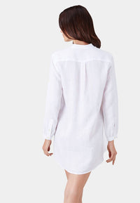 BLANC ROBE CHEMISE FRANCHE FEMME