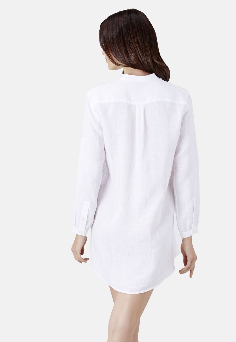 BLANC ROBE CHEMISE FRANCHE FEMME