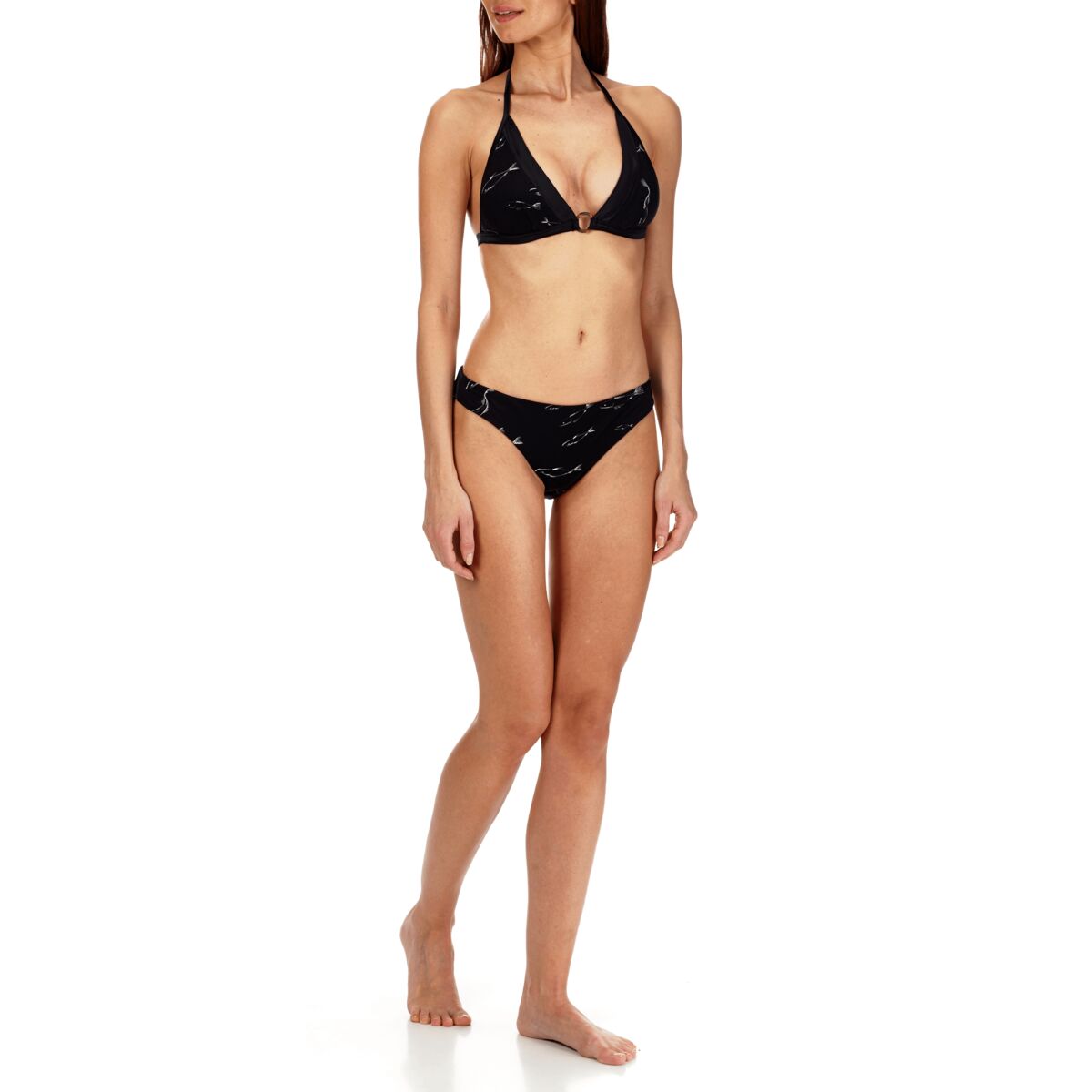 NOIR MAILLOT DE BAIN FRISE FEMME