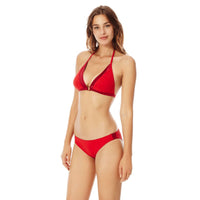 ROUGE LAQUE MAILLOT DE BAIN FRISE FEMME