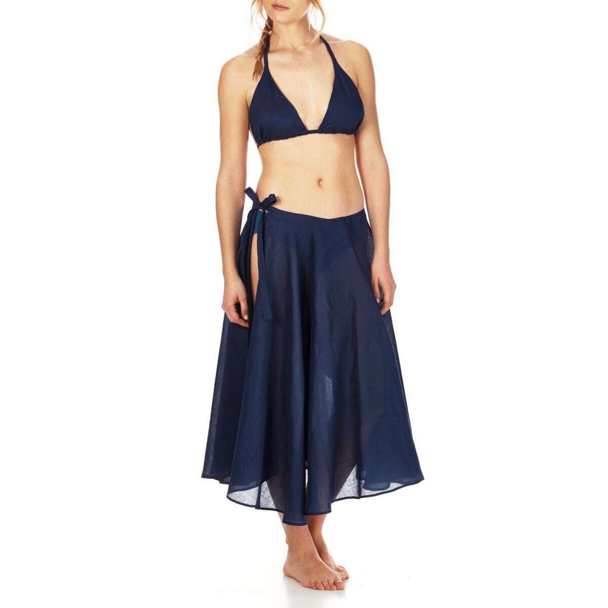 BLEU MARINE SOUTIEN GORGE FLEURAL FEMME