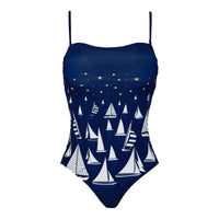 BLEU MARINE MAILLOT DE BAIN FACETTE FEMME