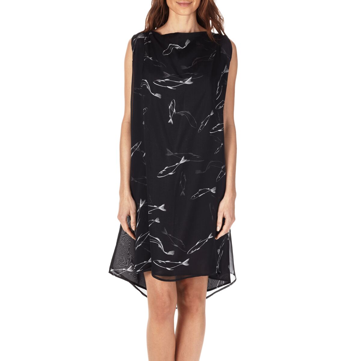 NOIR ROBE FUTURIST FEMME