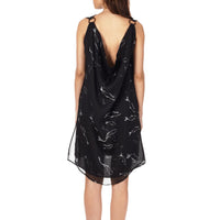 NOIR ROBE FUTURIST FEMME