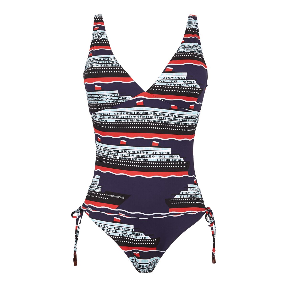 BLEU NUIT MAILLOT DE BAIN FLUETTE FEMME
