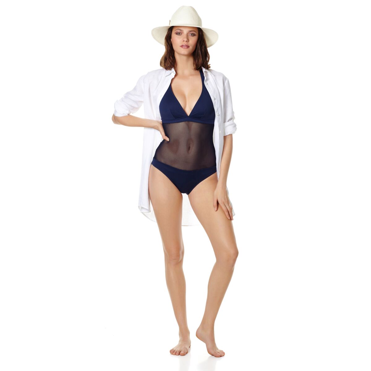 BLEU MARINE MAILLOT DE BAIN FAUVE FEMME