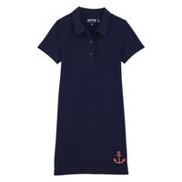 BLEU MARINE ROBE POLO GALA FEMME