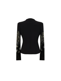 Blazer E.Franchi à strass - Noir
