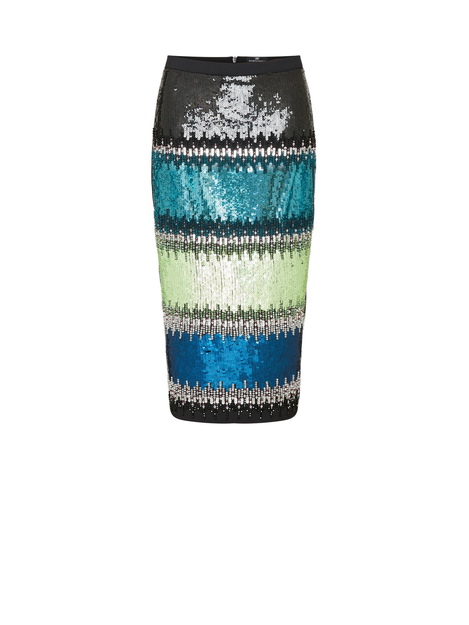 Jupe tupe E.Franchi face en sequins - Multicolore