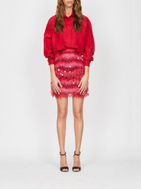 Jupe E.Franchi en tulle & sequins - Jaune
