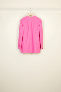 Veste croisée sans revers - Framboise