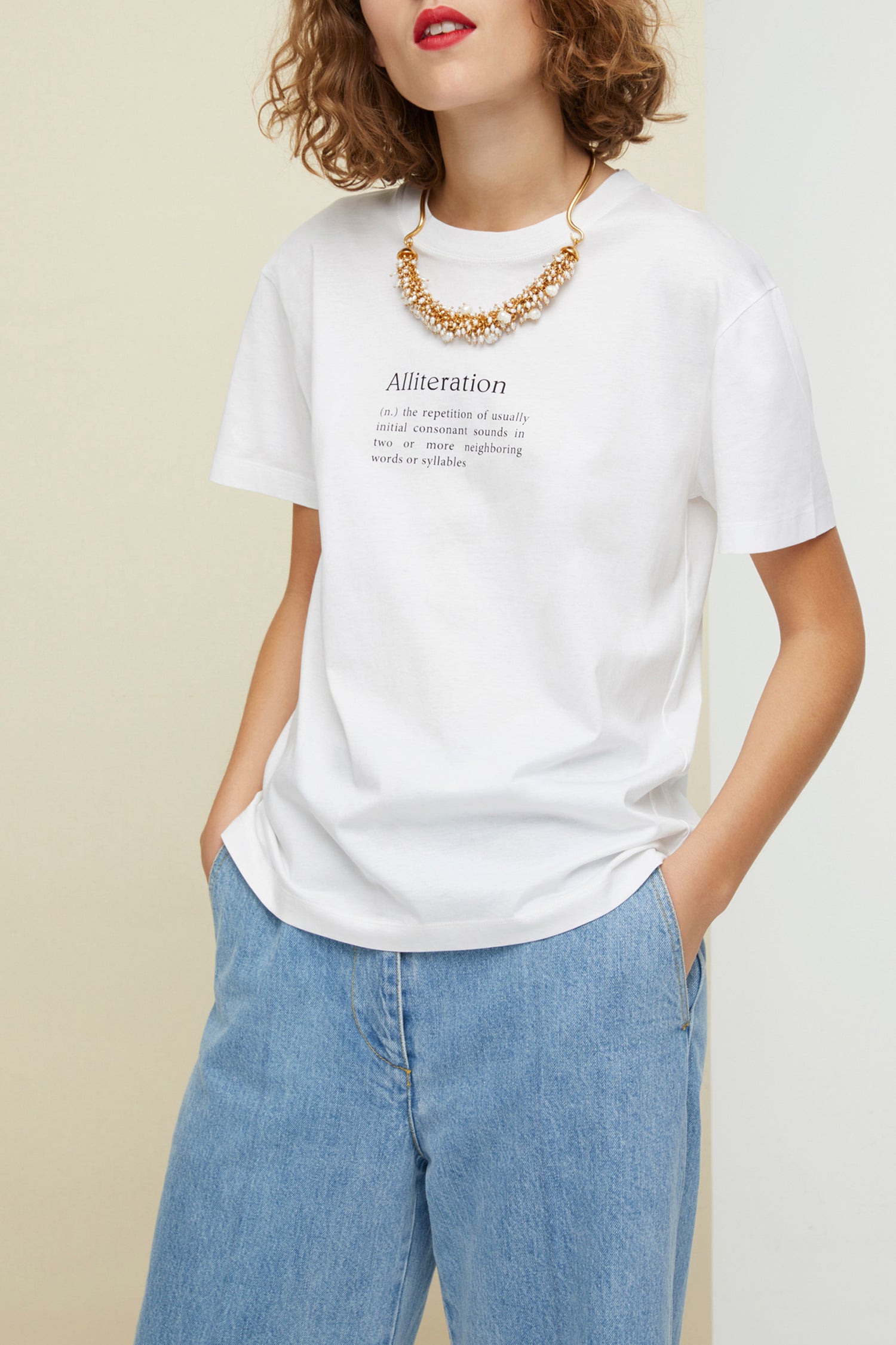 T-shirt Alliteration en coton bio
 - Blanc Alliteration