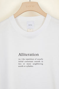 T-shirt Alliteration en coton bio
 - Blanc Alliteration