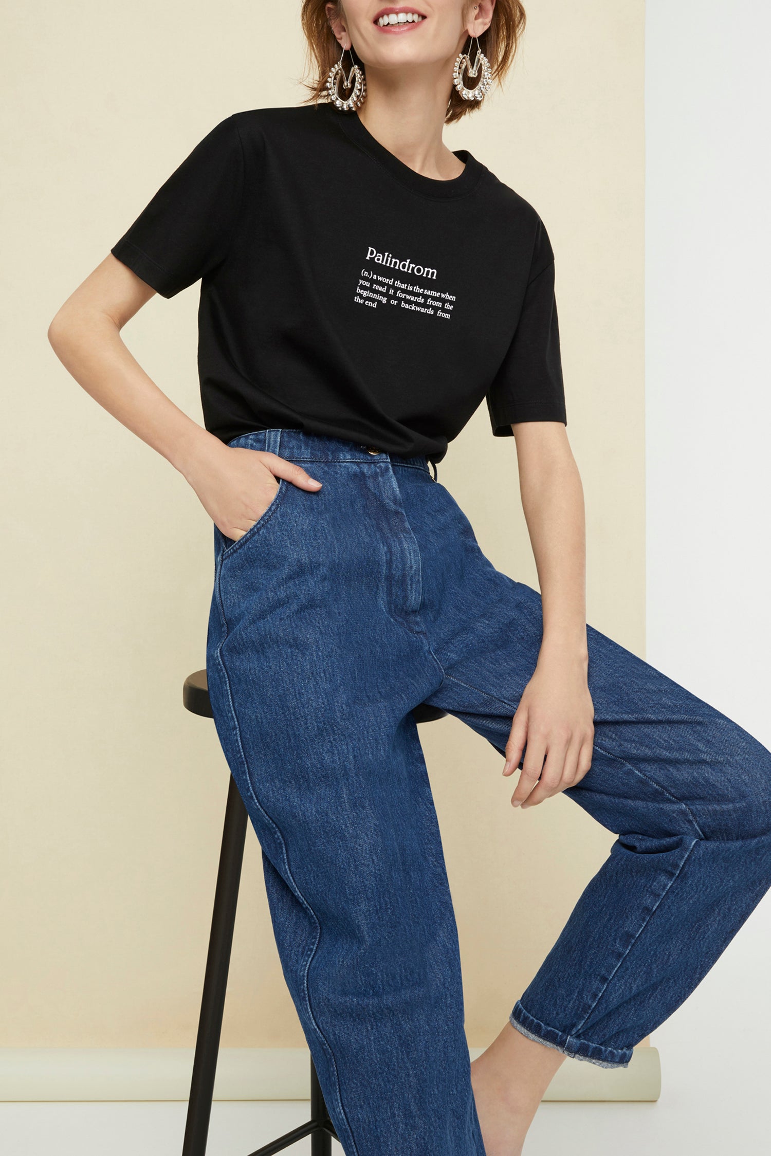 T-shirt Palindrom en coton bio
 - Noir Palindrom