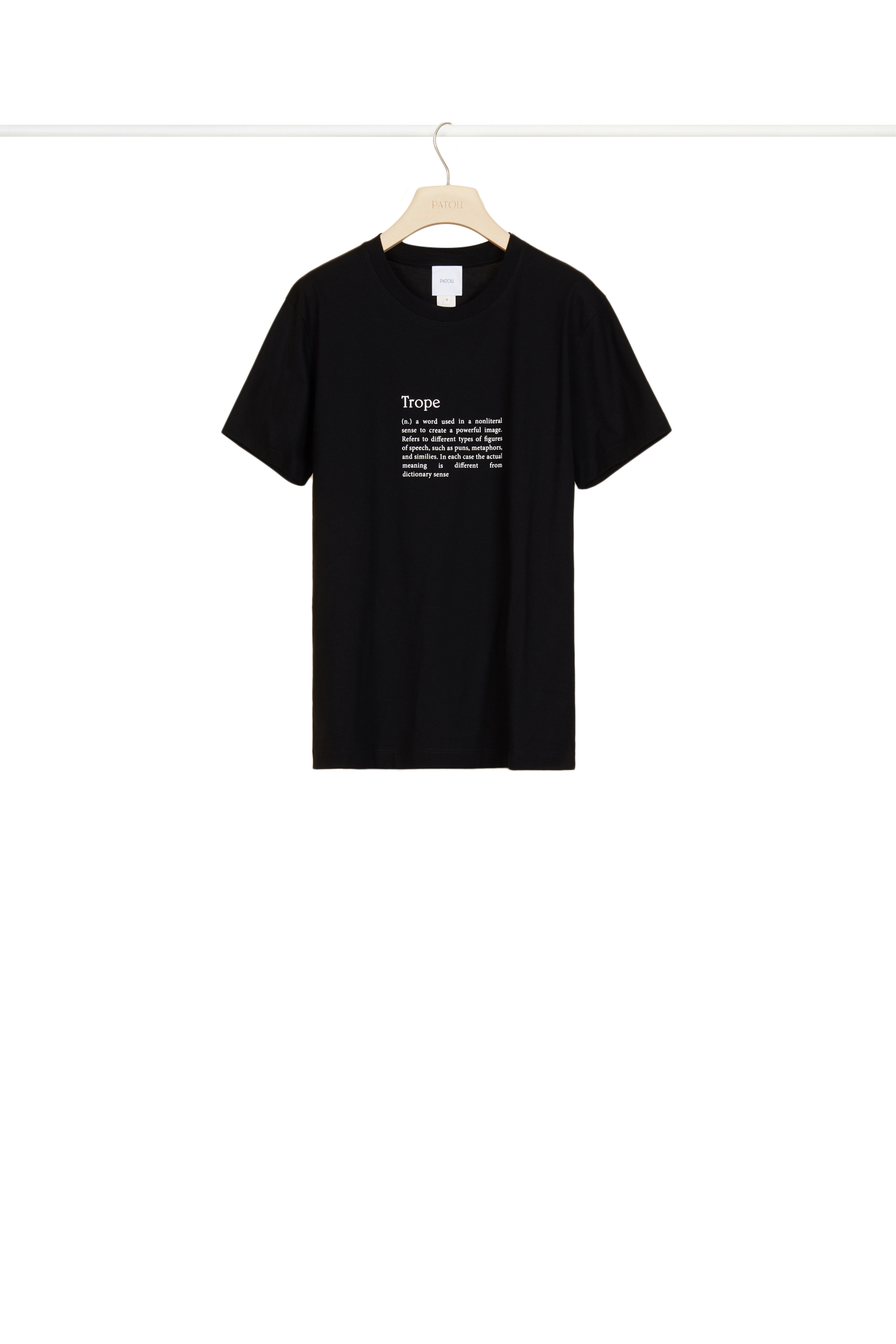 T-shirt Trope en coton bio
 - Noir Trope