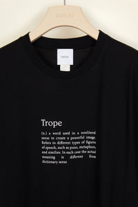 T-shirt Trope en coton bio
 - Noir Trope