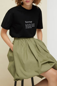 T-shirt Tautology en coton bio
 - Noir Tautology