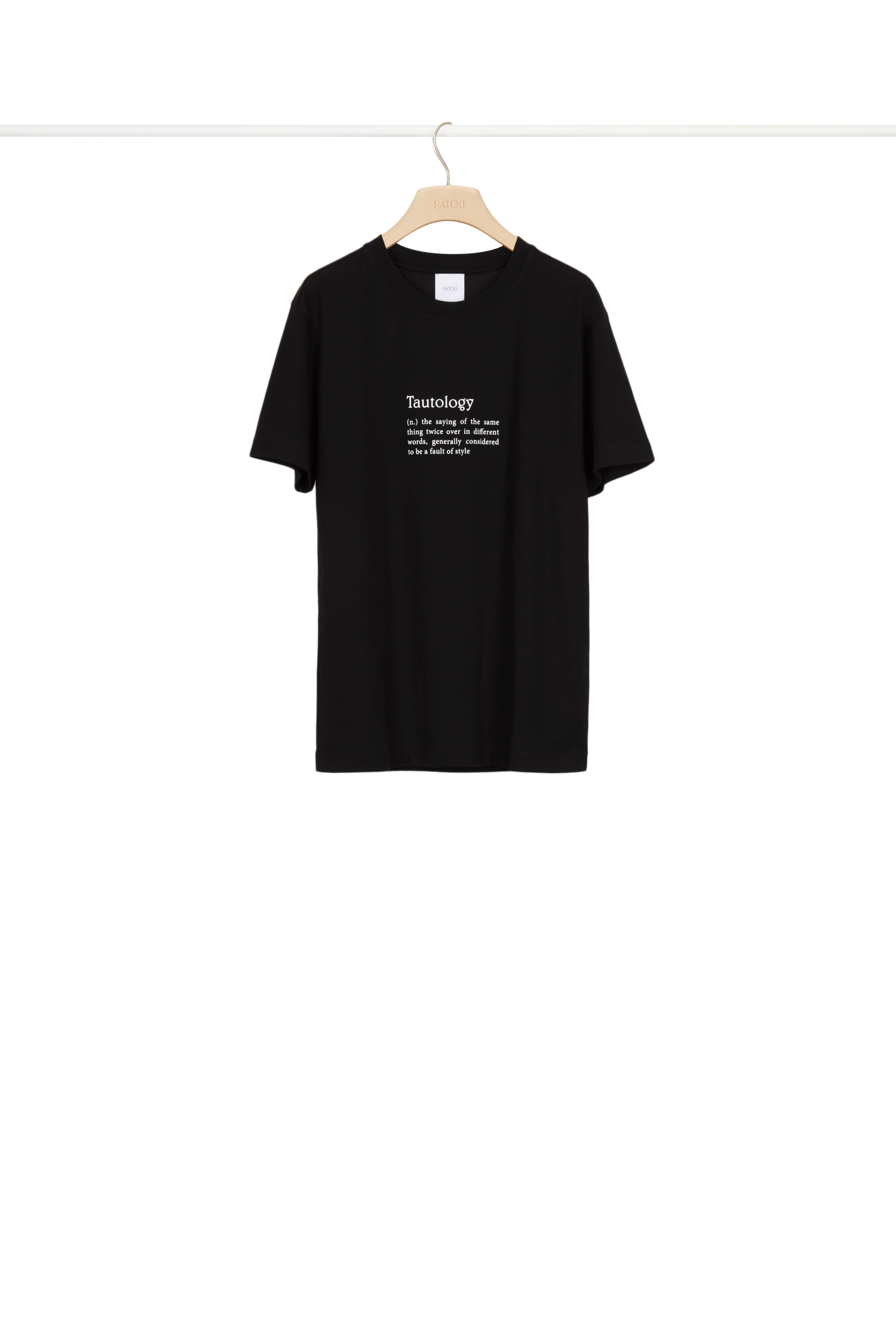 T-shirt Tautology en coton bio
 - Noir Tautology
