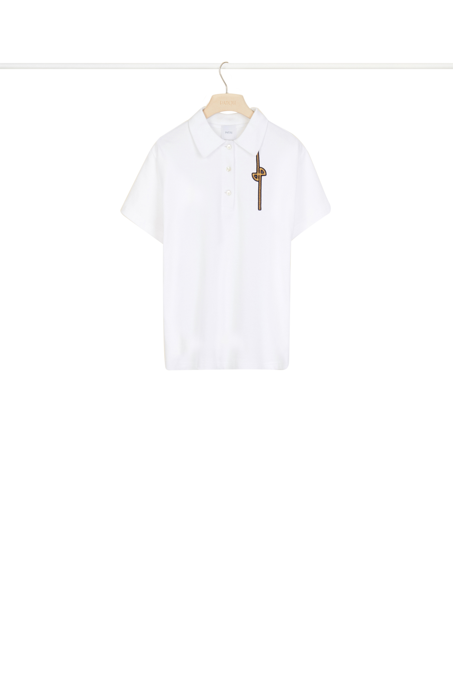 Polo à logo en coton - Blanc