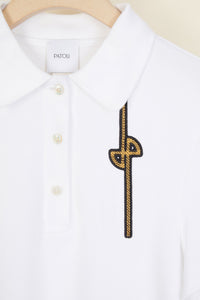 Polo à logo en coton - Blanc