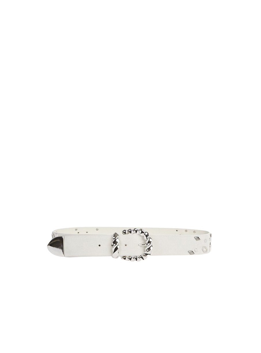 Ceinture Junka en cuir - White