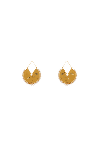 Boucles d’oreilles circulaires en laiton - Or et Argent