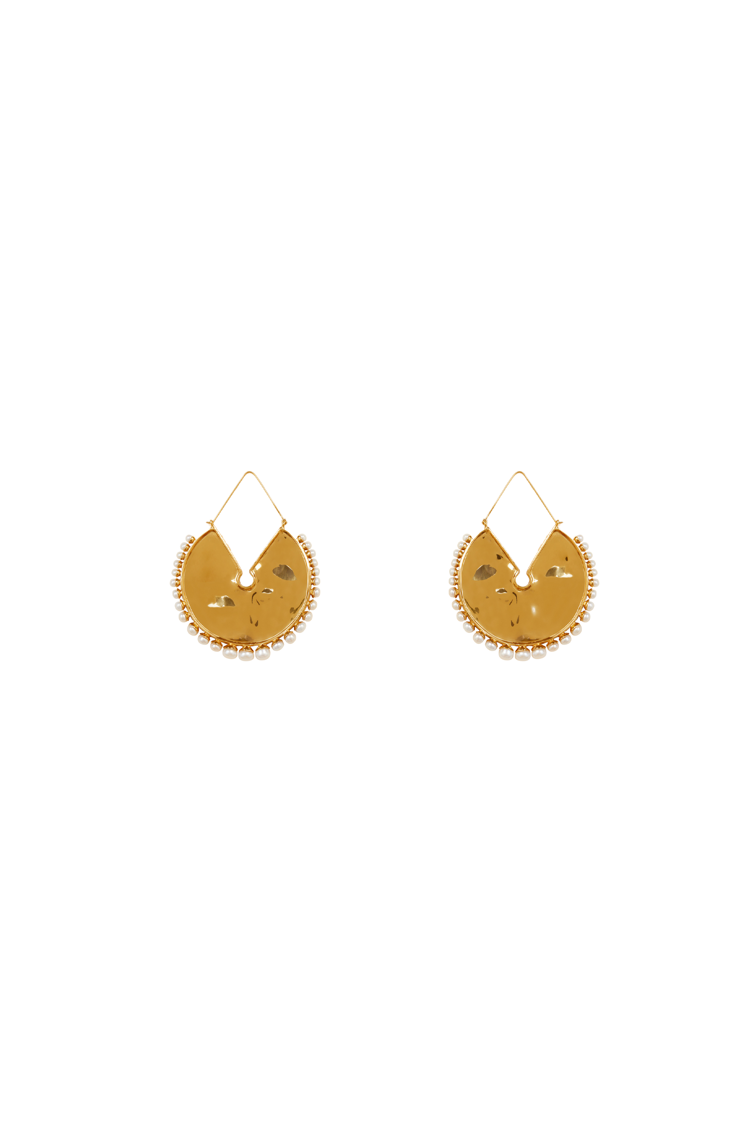 Boucles d’oreilles circulaires en laiton - Or et Argent