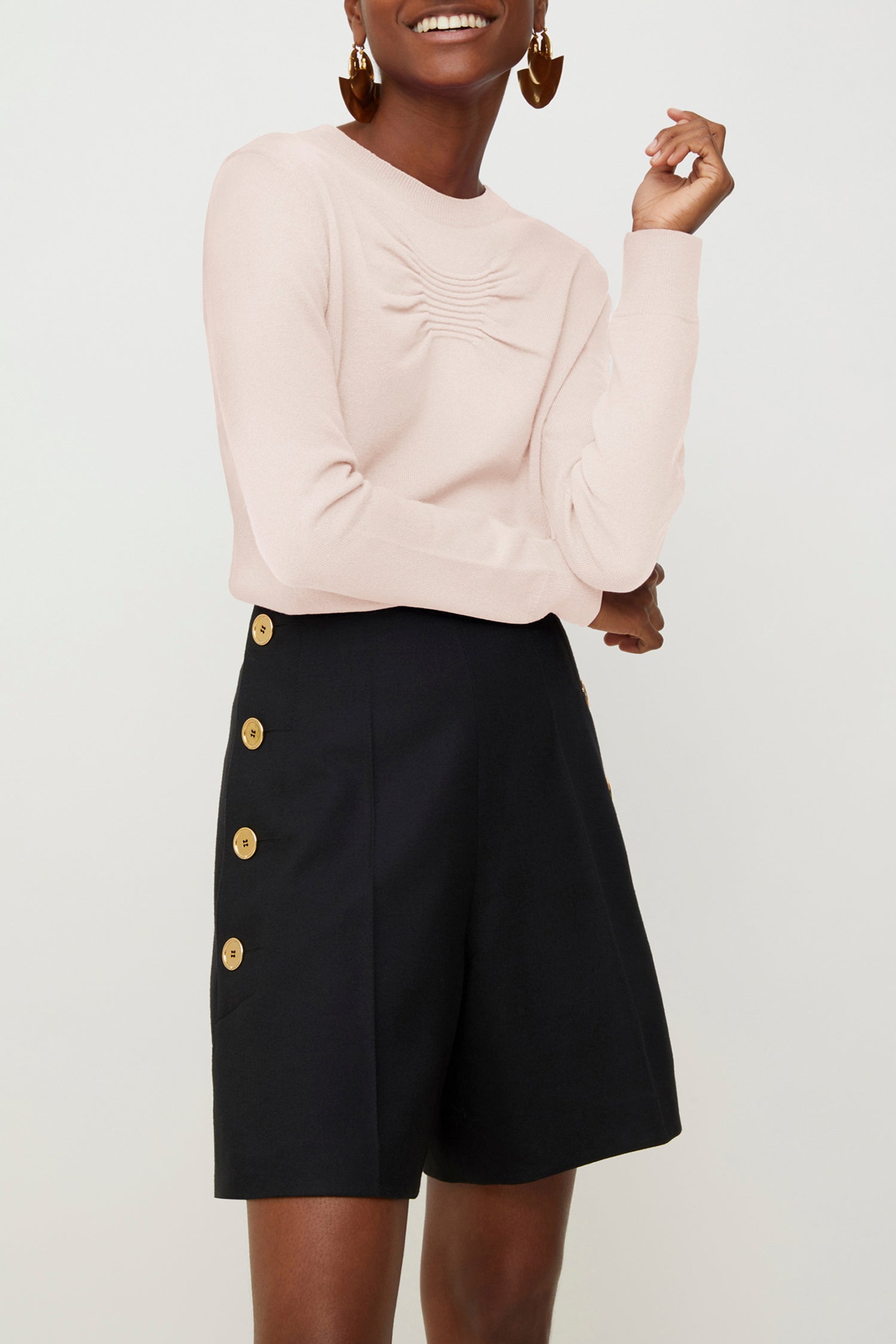 Pull fin en laine et cachemire - Beige Doré