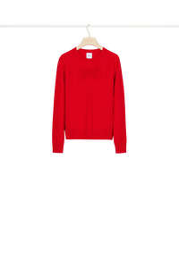 Pull fin en laine et cachemire
 - Rouge