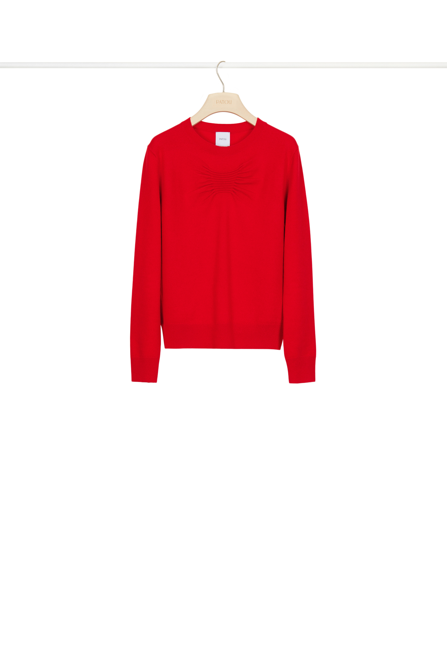 Pull fin en laine et cachemire
 - Rouge