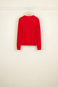 Pull fin en laine et cachemire
 - Rouge