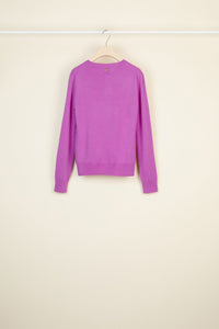 Pull fin en laine et cachemire
 - Mûre