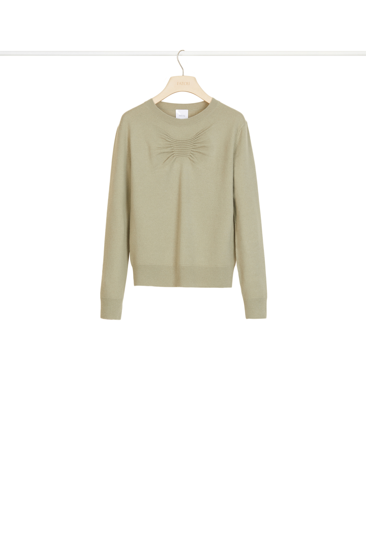 Pull fin en laine et cachemire
 - Kaki