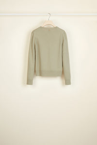 Pull fin en laine et cachemire
 - Kaki