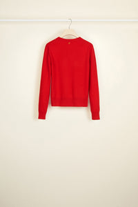 Cardigan fin en laine et cachemire
 - Rouge