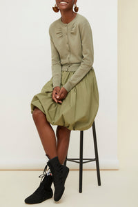 Cardigan fin en laine et cachemire
 - Kaki
